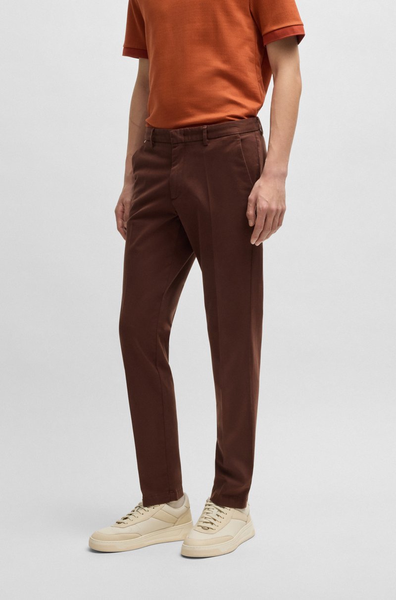 Hugo Boss Chinos slim fit en tejido de gabardina de algodón elástico