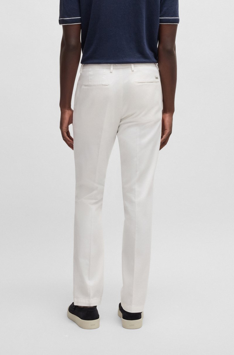 Hugo Boss Chinos Slim Fit En Tejido De Gabardina De Algodón Elástico