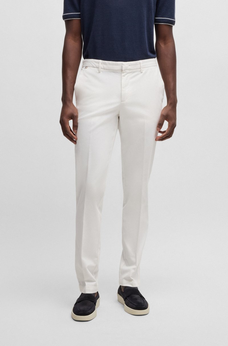 Hugo Boss Chinos slim fit en tejido de gabardina de algodón elástico