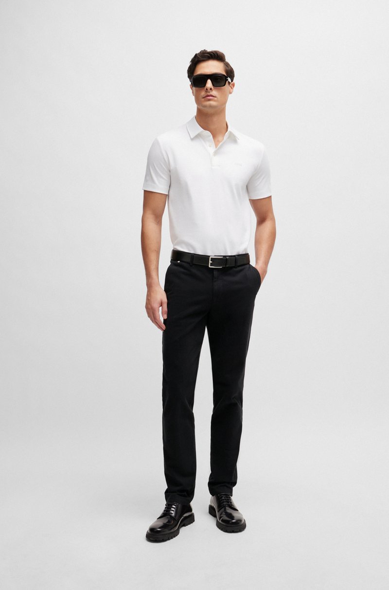 Hugo Boss Chinos Slim Fit En Tejido De Gabardina De Algodón Elástico