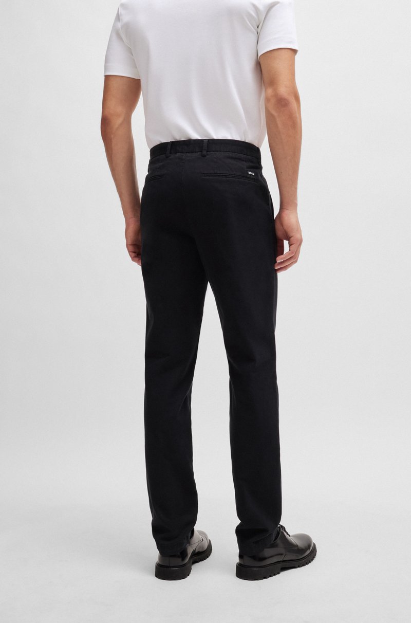 Hugo Boss Chinos Slim Fit En Tejido De Gabardina De Algodón Elástico