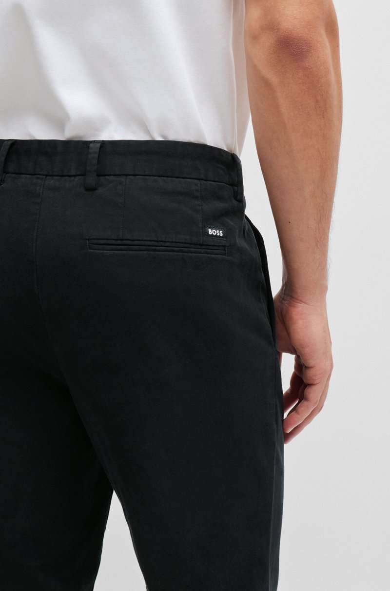 Hugo Boss Chinos Slim Fit En Tejido De Gabardina De Algodón Elástico