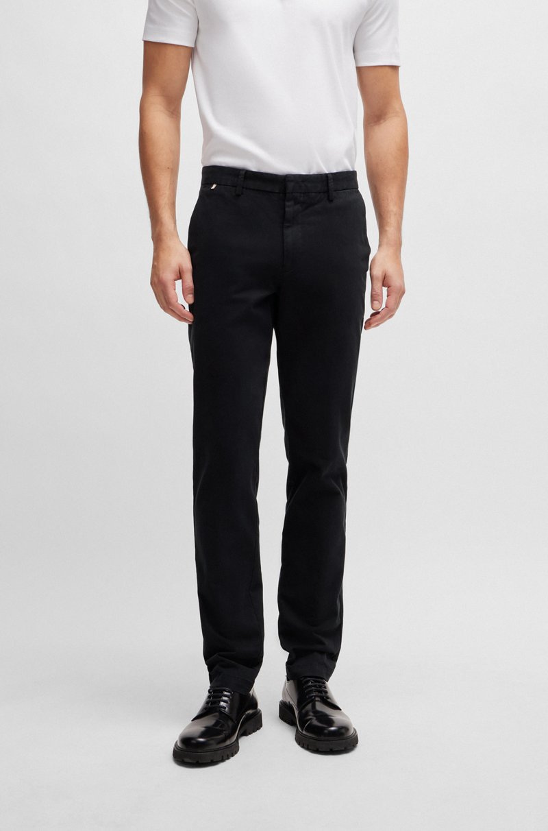 Hugo Boss Chinos slim fit en tejido de gabardina de algodón elástico