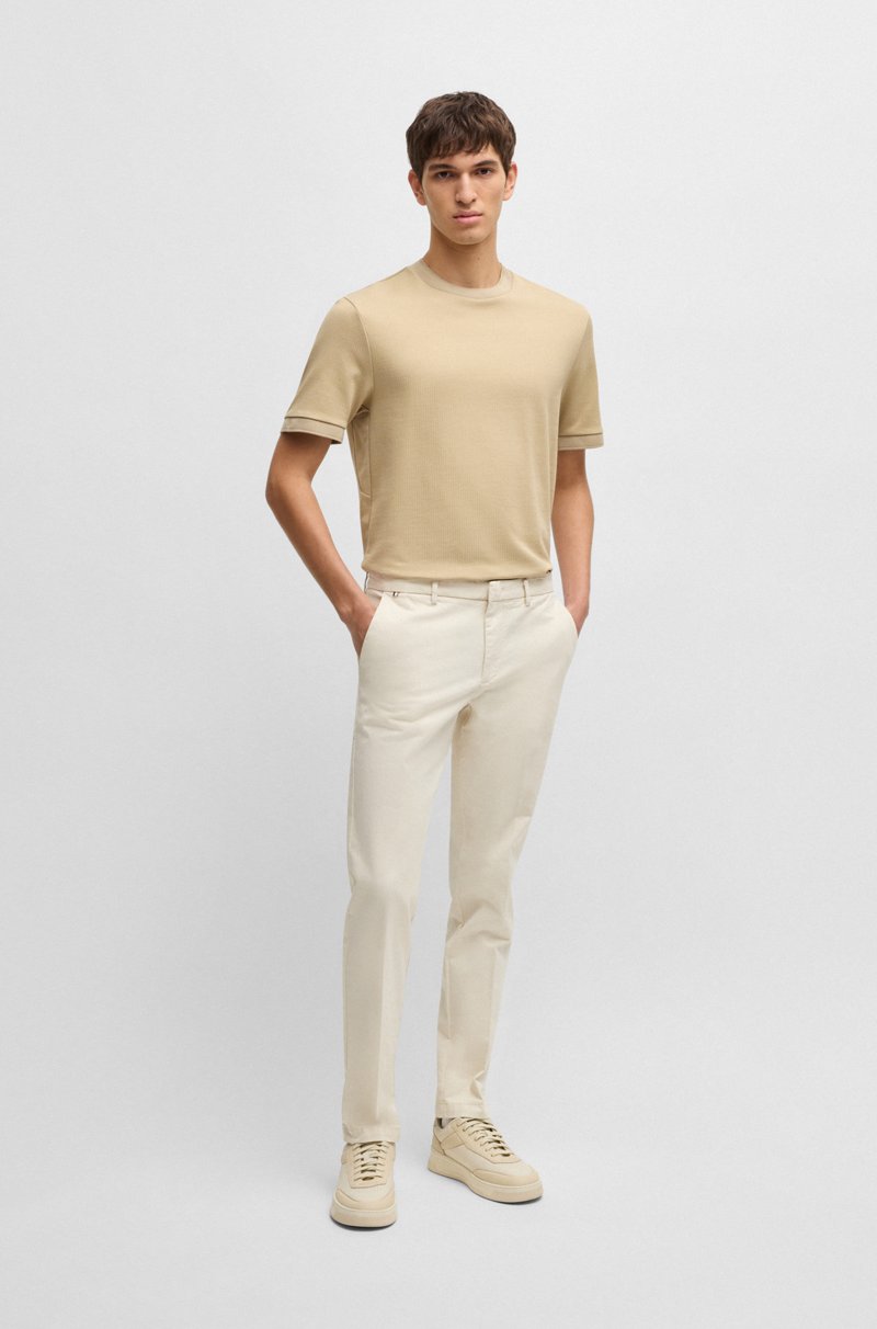 Hugo Boss Chinos Slim Fit En Tejido De Gabardina De Algodón Elástico