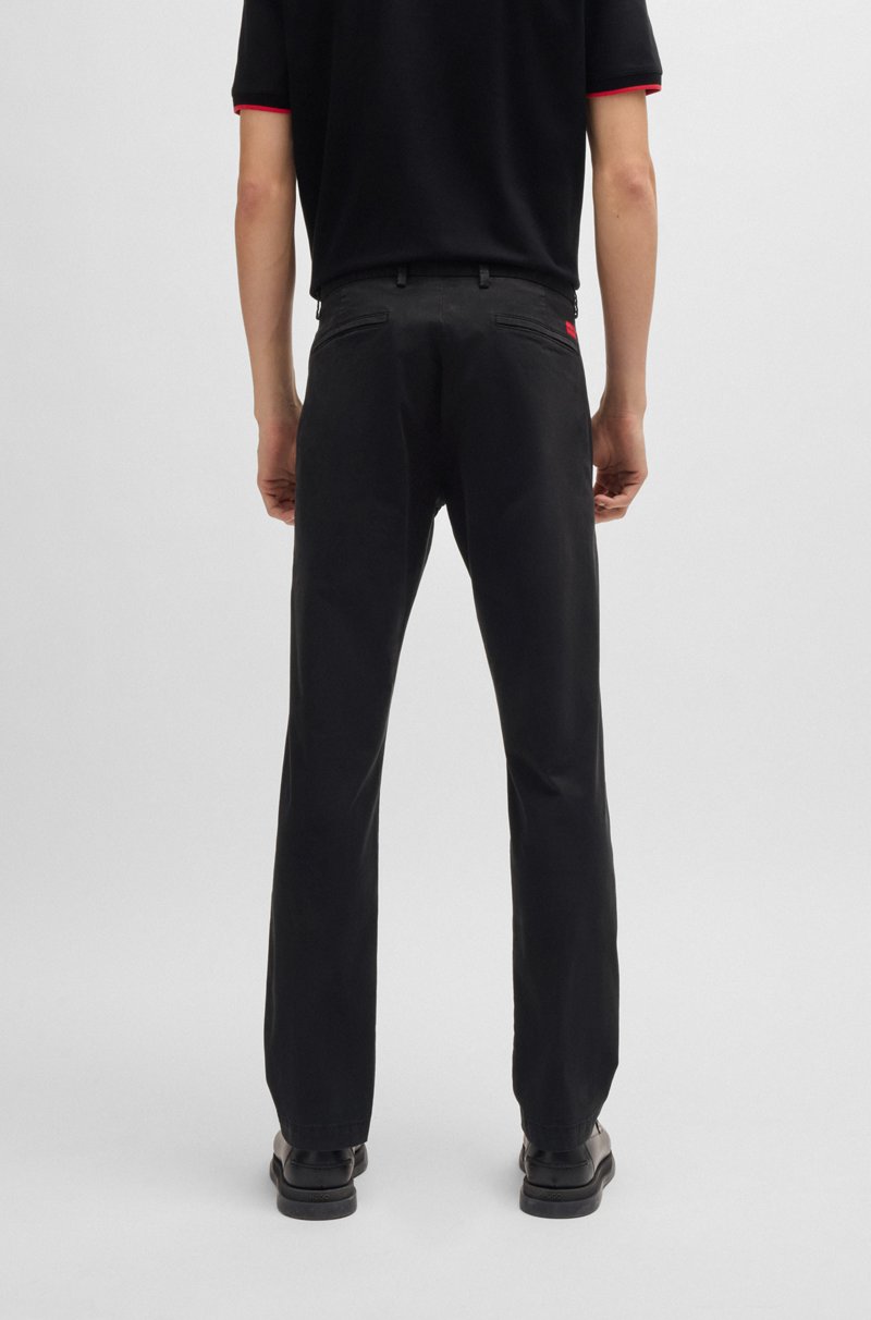 Hugo Boss Chinos Slim Fit En Tejido De Gabardina De Algodón Elástico