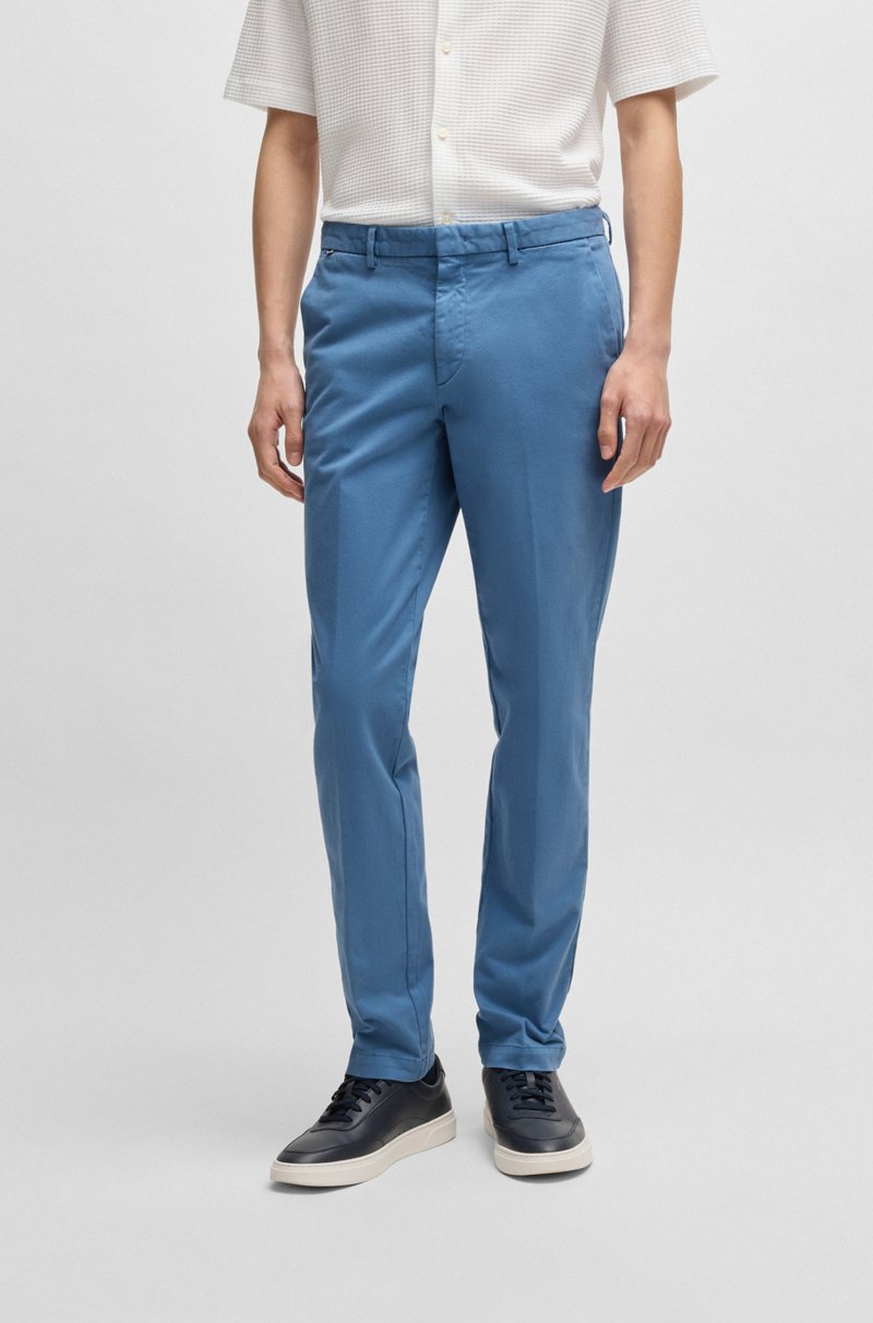 Hugo Boss Chinos slim fit en tejido de gabardina de algodón elástico