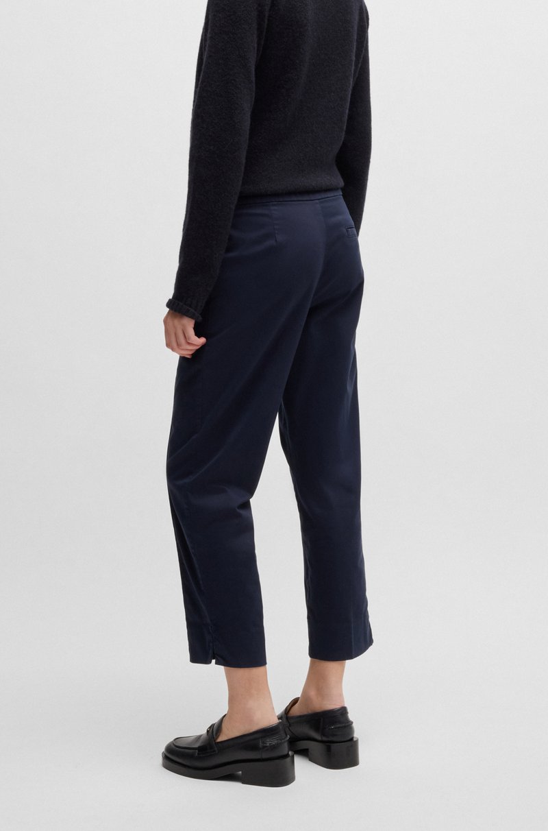 Hugo Boss Chinos Tapered Fit De Raso De Algodón Elástico