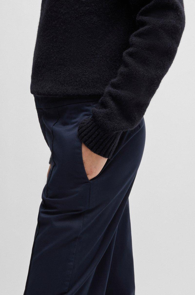 Hugo Boss Chinos Tapered Fit De Raso De Algodón Elástico