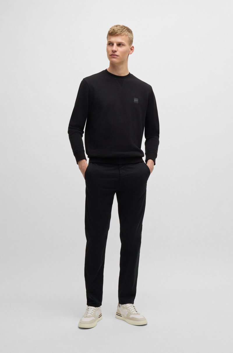 Hugo Boss Chinos Tapered Fit De Raso De Algodón Elástico