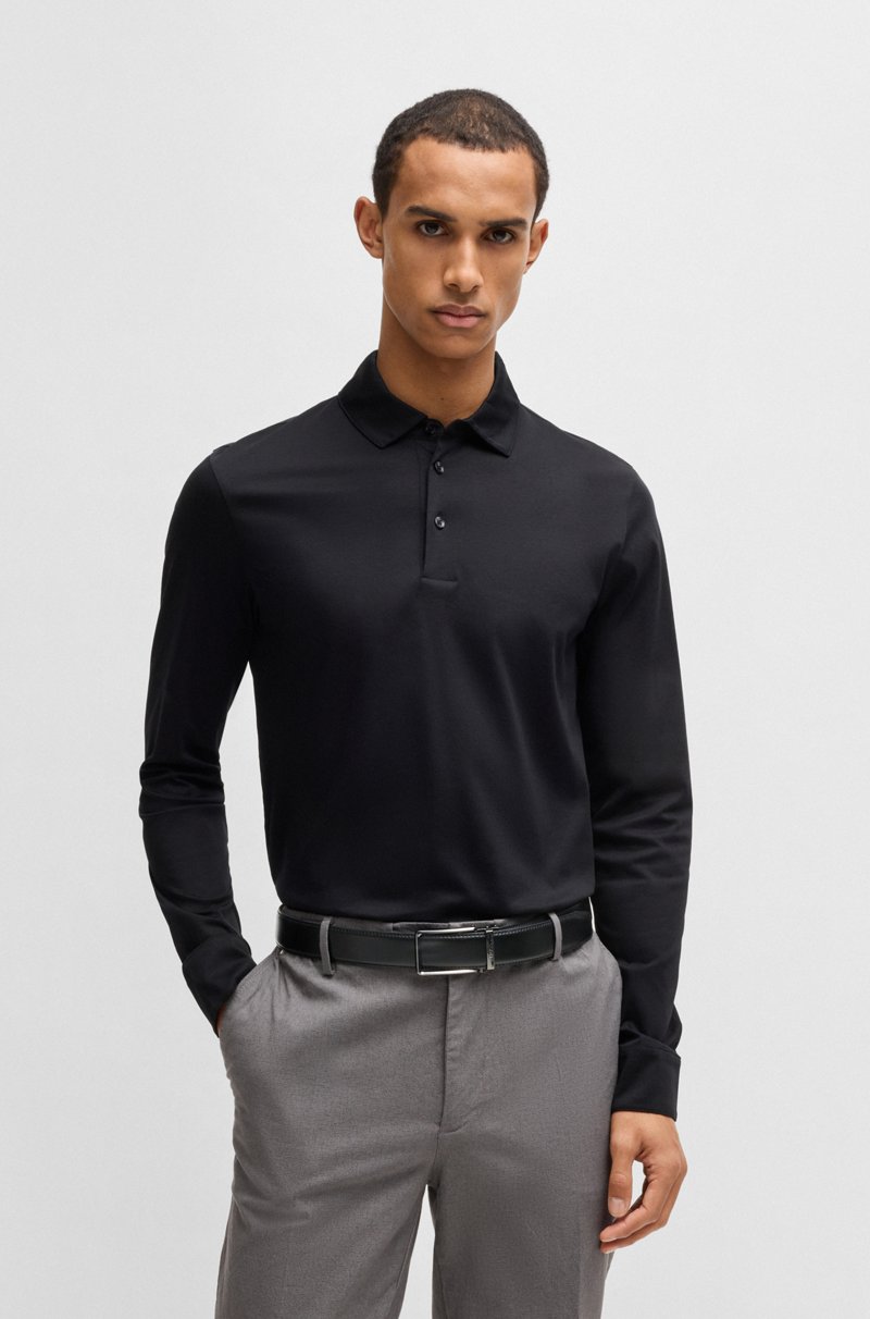 Hugo Boss Cinturón Automático De Piel Italiana Con Logo En La Trabilla