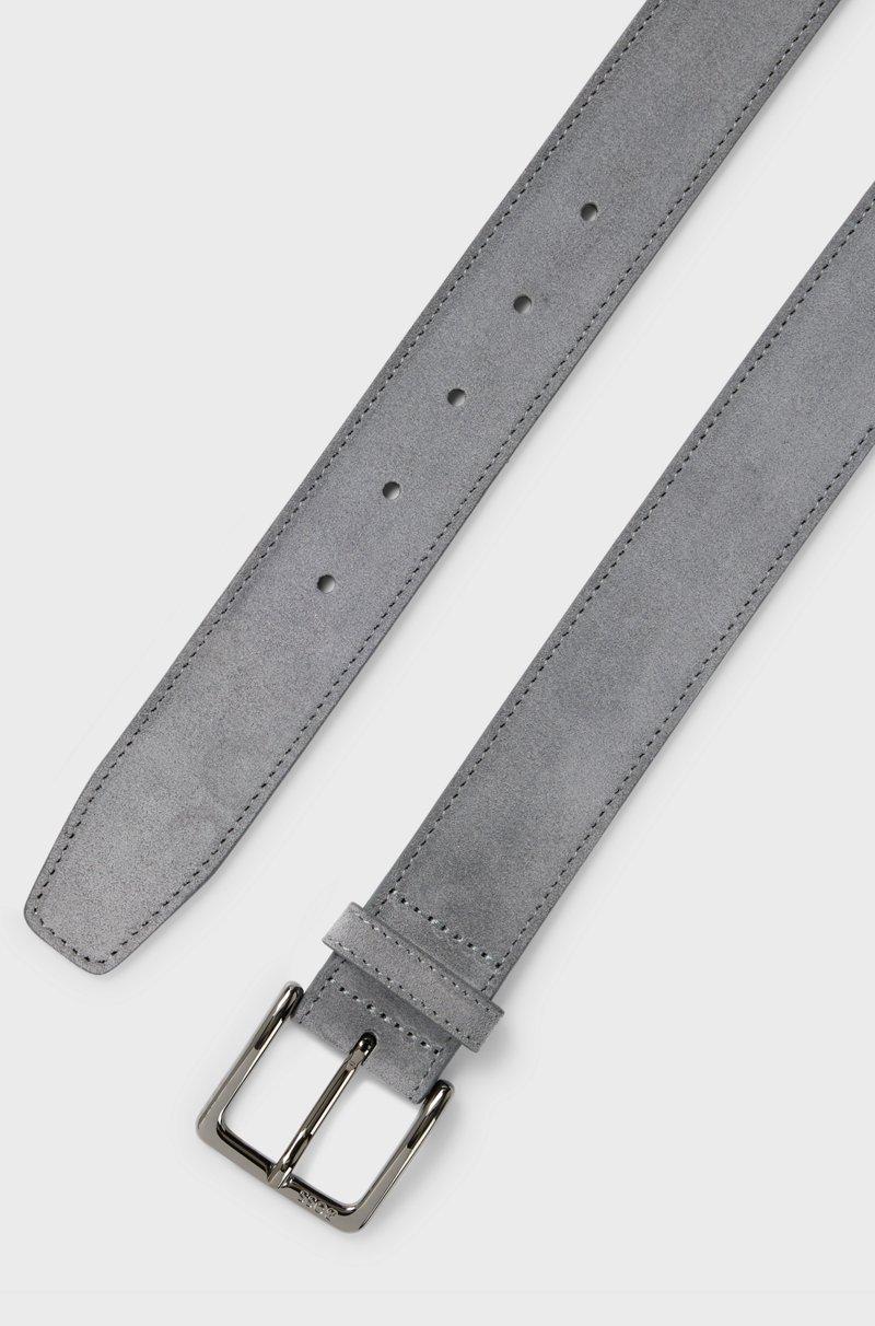 Hugo Boss Cinturón De Ante Con Hebilla De Bronce Industrial Con Logo Grabado