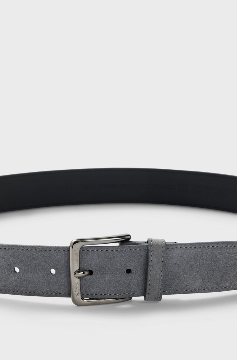 Hugo Boss Cinturón De Ante Con Hebilla De Bronce Industrial Con Logo Grabado