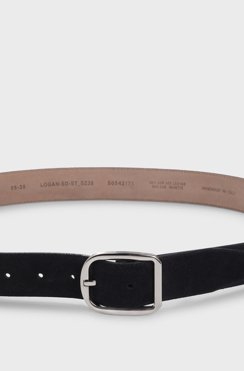 Hugo Boss Cinturón De Ante Hecho En Italia Con Hebilla Clásica