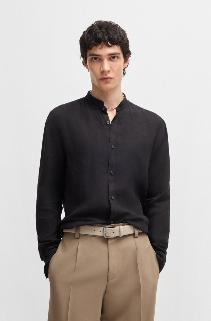 Hugo Boss Cinturón De Ante Italiano Con Logo En La Hebilla Angular