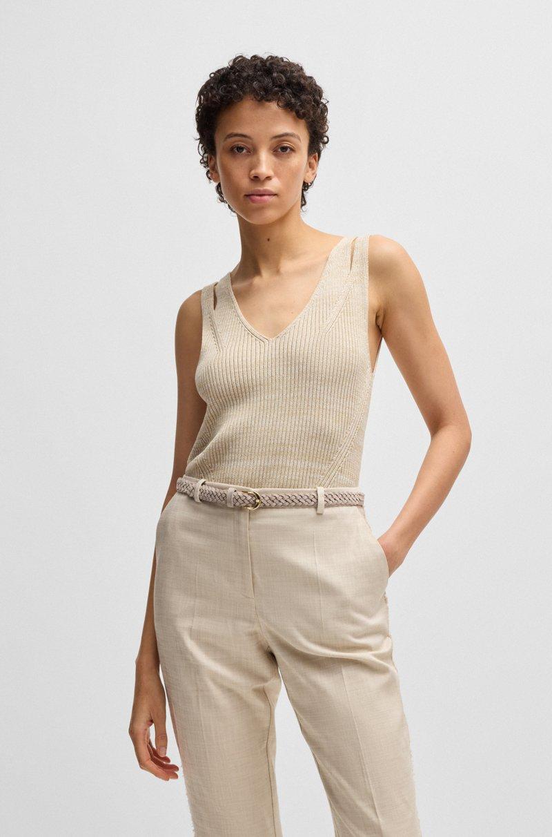 Hugo Boss Cinturón De Ante Tejido Con Logo Grabado En La Hebilla