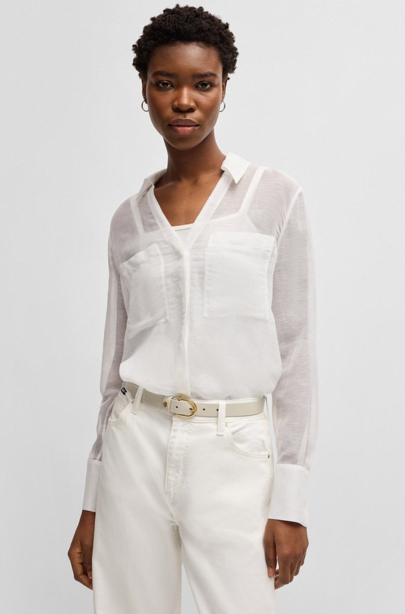 Hugo Boss Cinturón De Piel Con Colgante De Monograma Double B