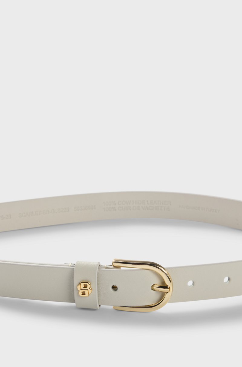 Hugo Boss Cinturón De Piel Con Colgante De Monograma Double B