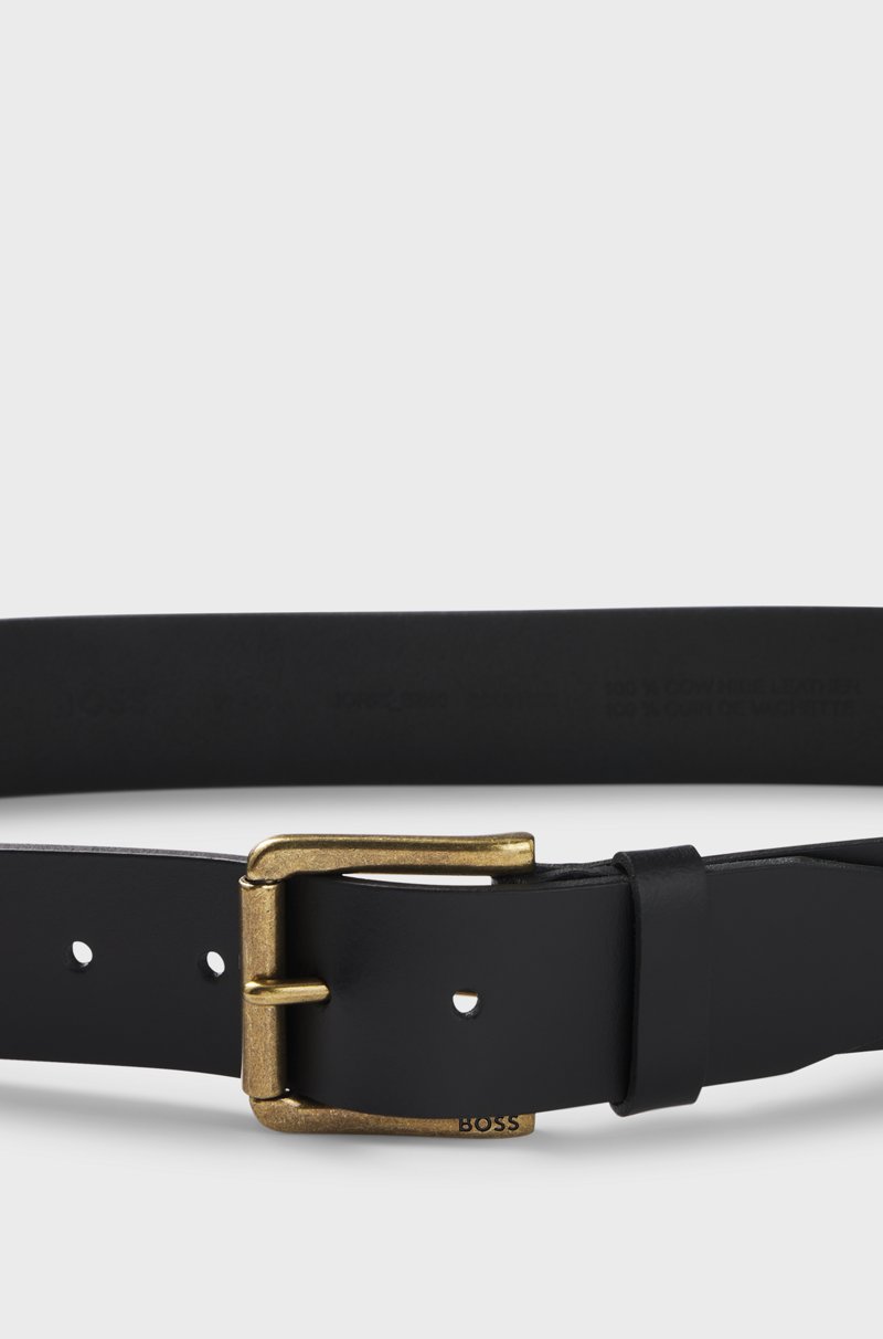 Hugo Boss Cinturón De Piel Con Detalle De La Marca En La Hebilla