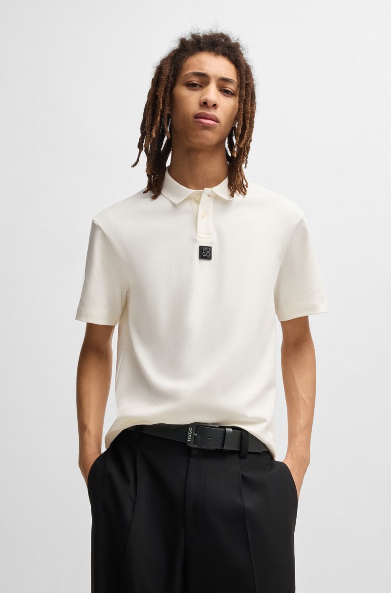 Hugo Boss Cinturón De Piel Con Hebilla Negra Mate Con Logo