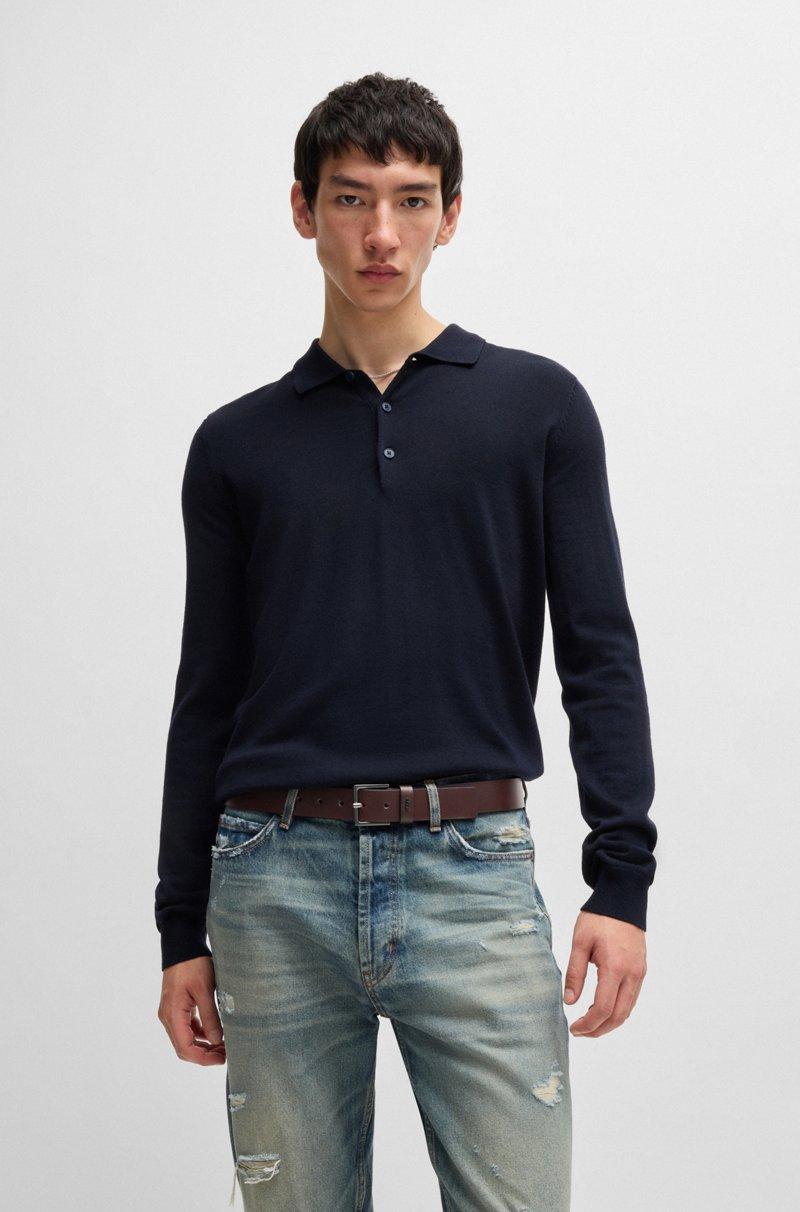 Hugo Boss Cinturón De Piel Con Las Letras Del Logo En La Trabilla