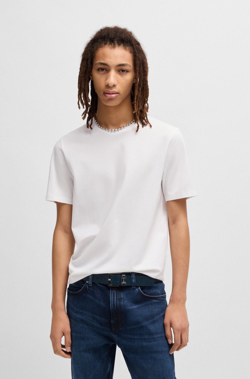 Hugo Boss Cinturón De Piel Con Logo En La Trabilla Y Herrajes De Bronce Industrial