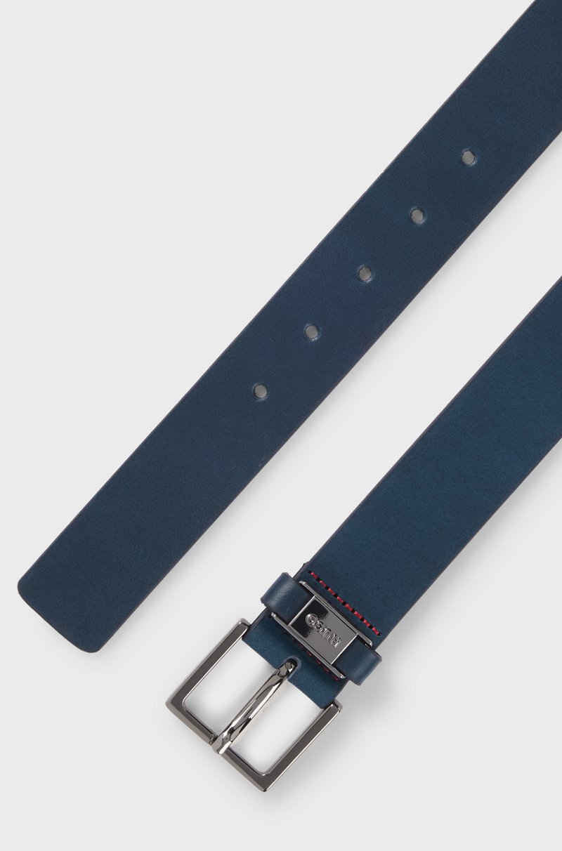 Hugo Boss Cinturón De Piel Con Logo En La Trabilla Y Herrajes De Bronce Industrial