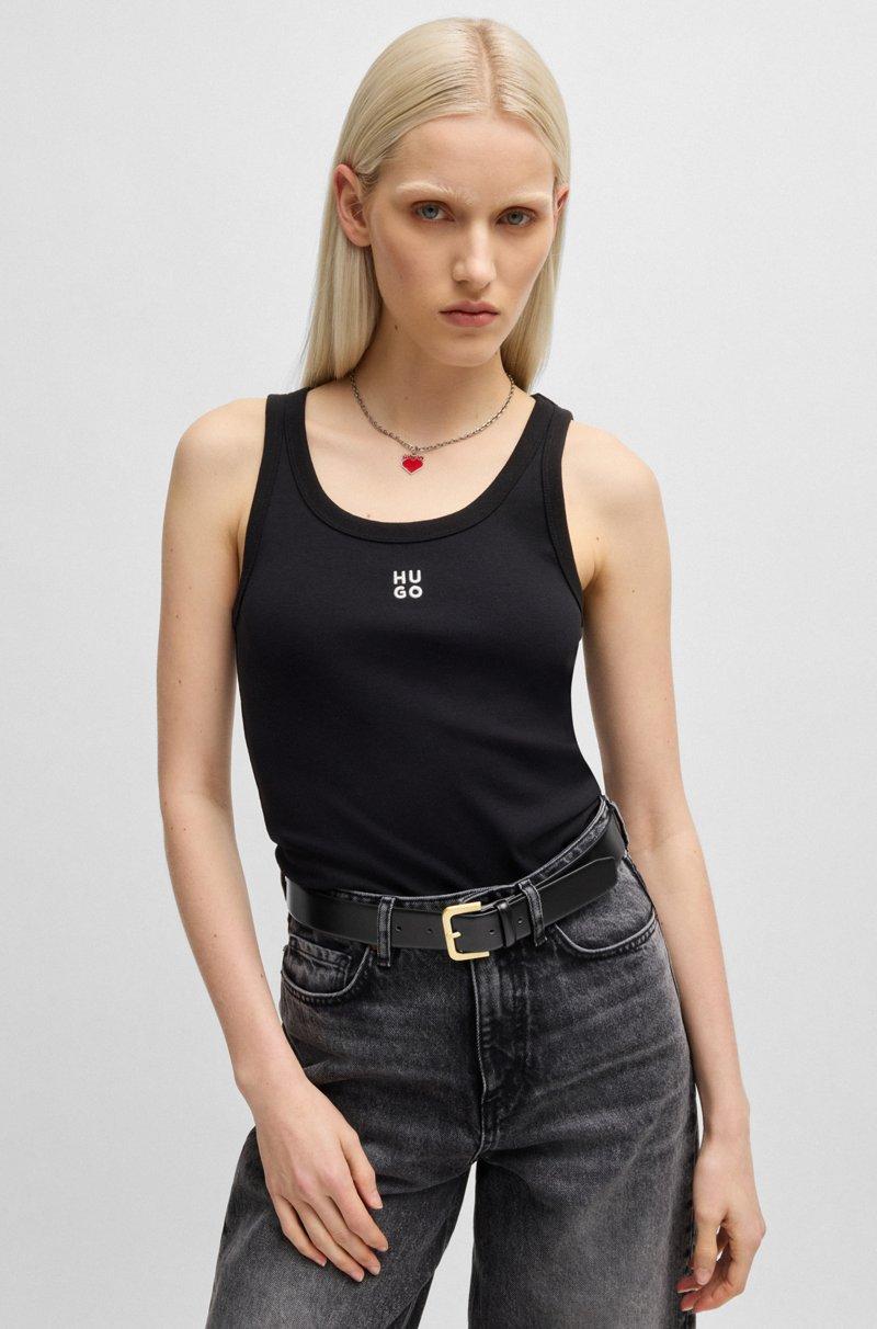 Hugo Boss Cinturón De Piel Con Logo Grabado En La Hebilla