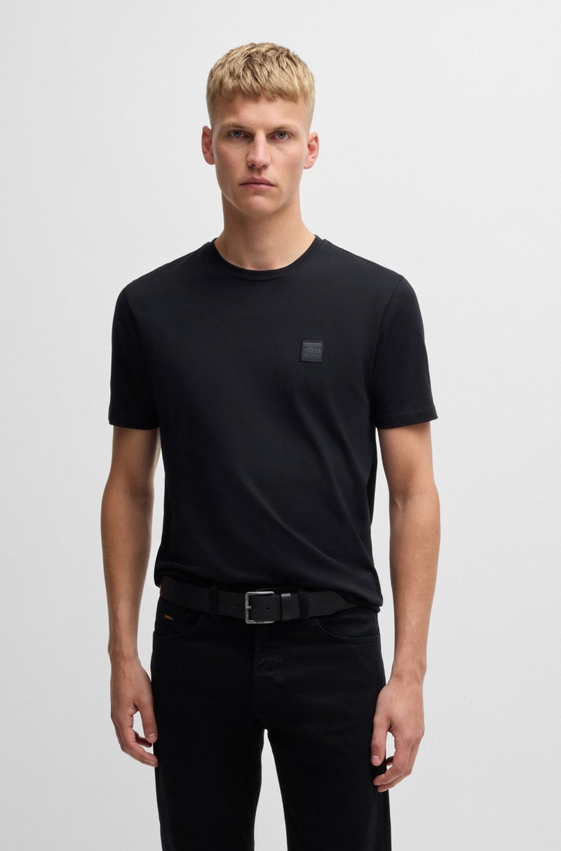 Hugo Boss Cinturón De Piel Con Logo Y Herrajes De Rutenio Oscuro