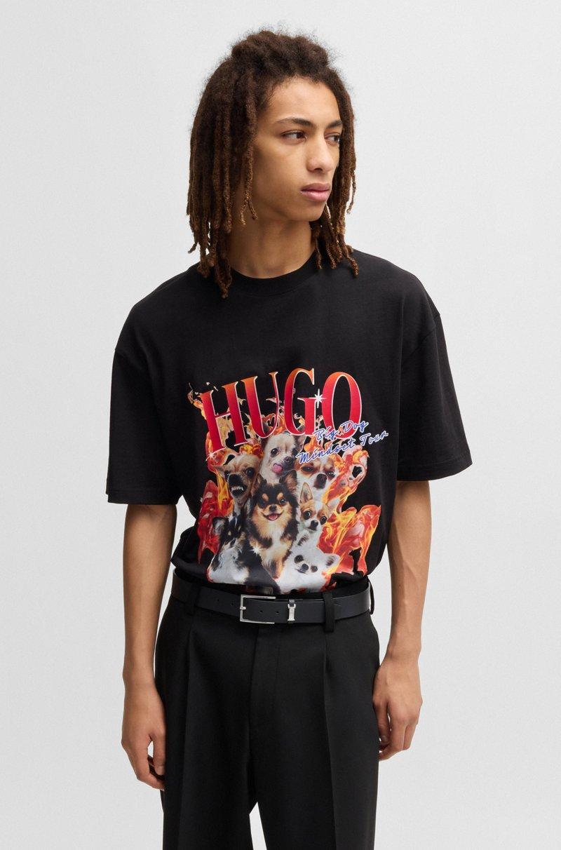 Hugo Boss Cinturón De Piel De Bisonte Con Logo En La Trabilla Y Herrajes Pulidos