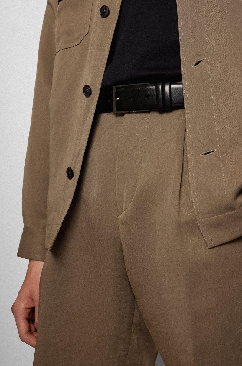 Hugo Boss Cinturón De Piel De Curtido Vegetal Con Herrajes De Metal Pesado