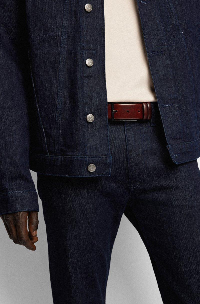 Hugo Boss Cinturón De Piel De Curtido Vegetal Con Herrajes De Metal Pesado