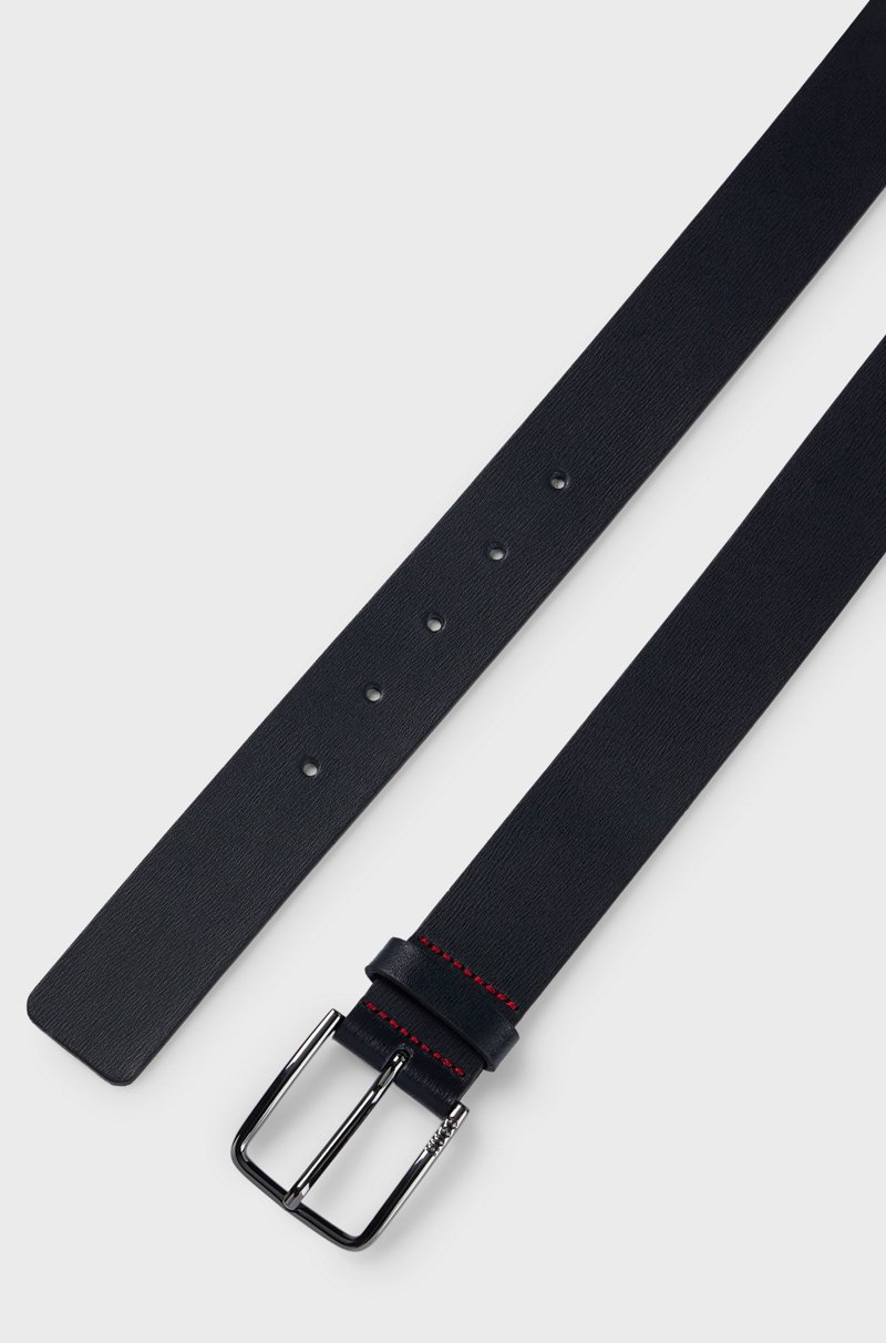 Hugo Boss Cinturón De Piel Granulada Con Hebilla Con Logo