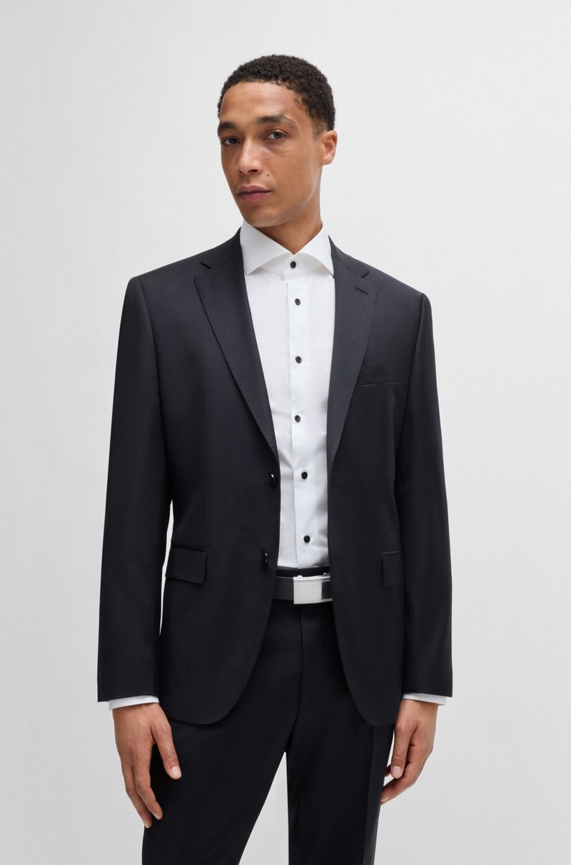 Hugo Boss Cinturón De Piel Granulada Con Hebilla Con Placa De La Marca