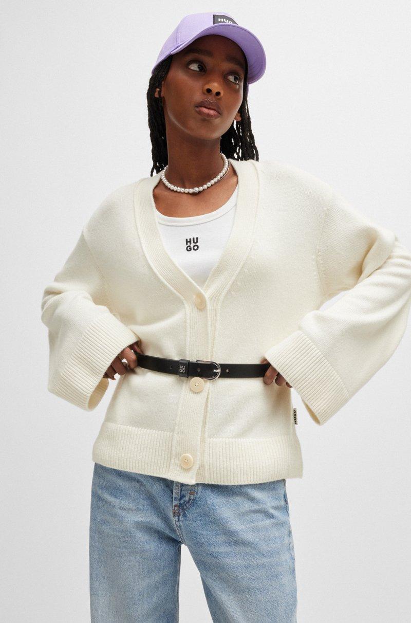 Hugo Boss Cinturón De Piel Italiana Con Adorno Metálico Con Logo Apilado