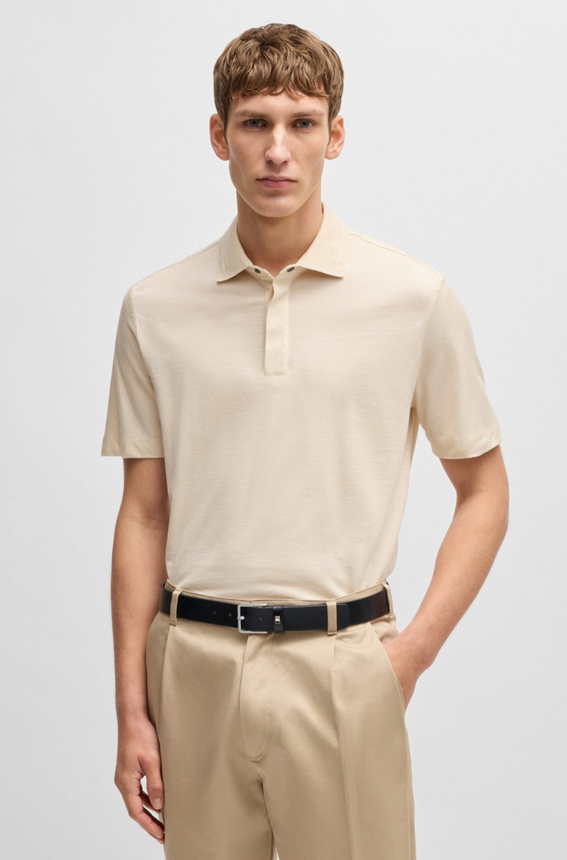 Hugo Boss Cinturón De Piel Italiana Con Detalle De Rayas De La Marca En La Trabilla