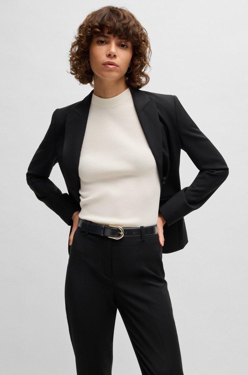 Hugo Boss Cinturón De Piel Italiana Con Hebilla Con Logo