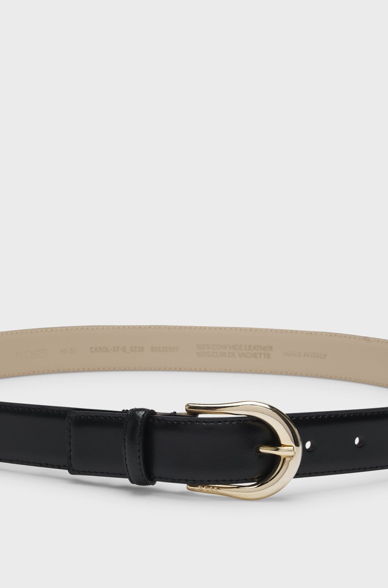 Hugo Boss Cinturón De Piel Italiana Con Hebilla Con Logo