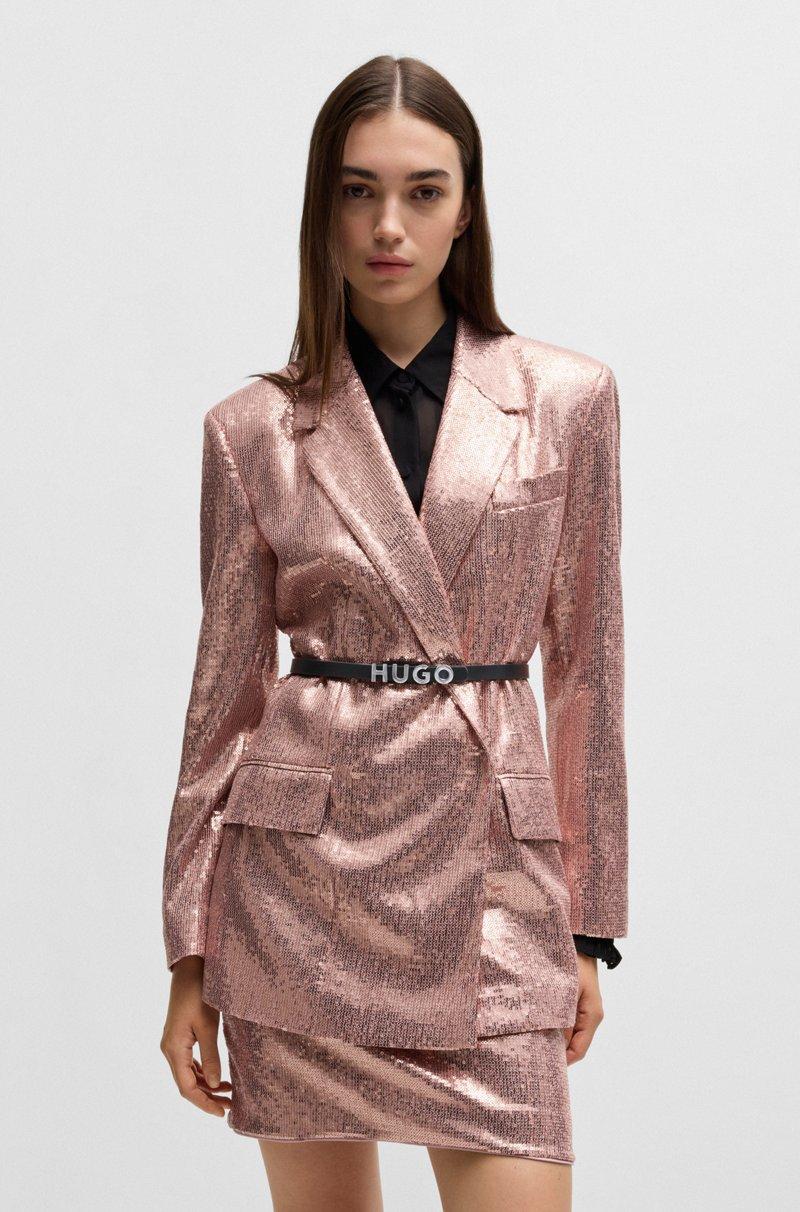 Hugo Boss Cinturón De Piel Italiana Con Hebilla Con Logo