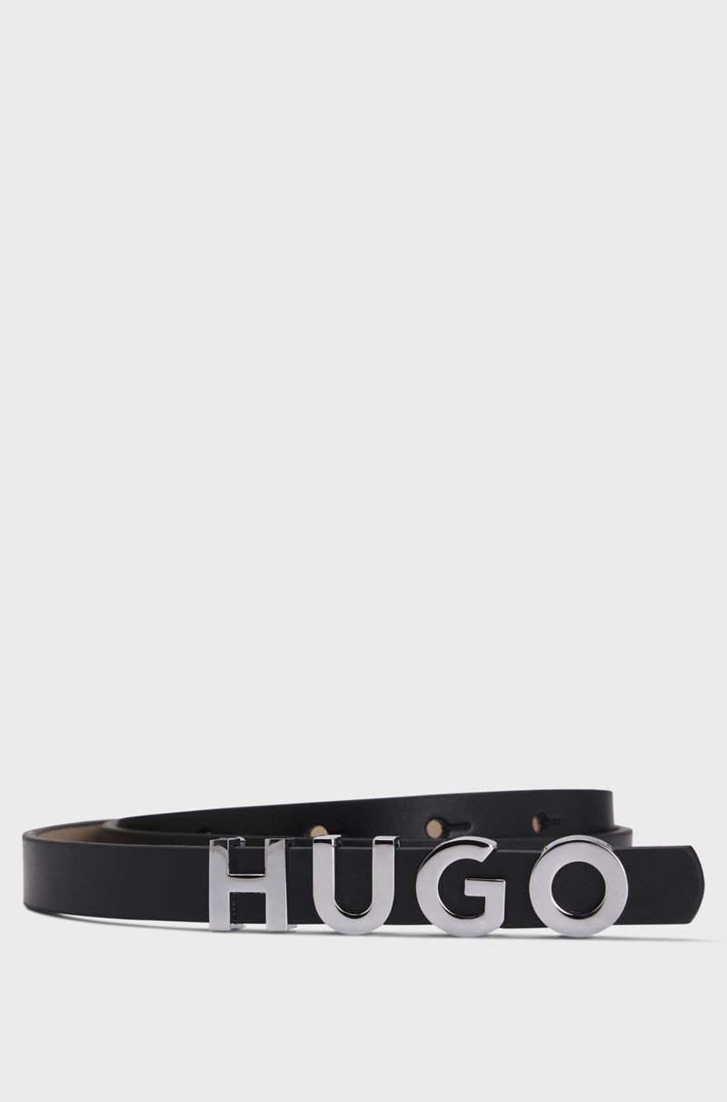 Hugo Boss Cinturón de piel italiana con hebilla con logo