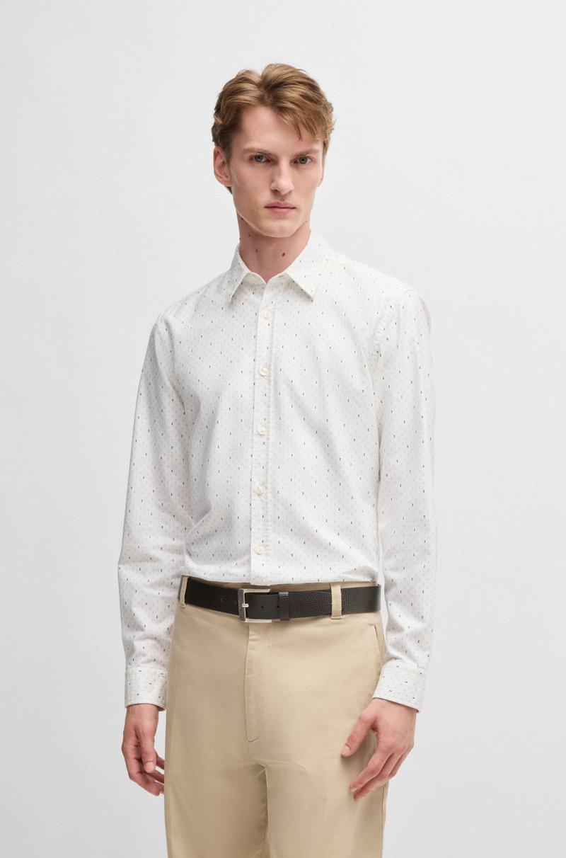 Hugo Boss Cinturón De Piel Italiana Con Hebilla Con Logo