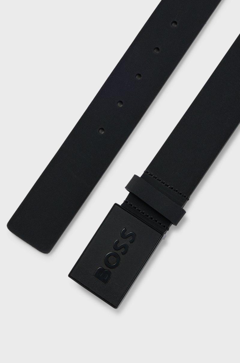 Hugo Boss Cinturón De Piel Italiana Con Hebilla Con Placa Con Textura