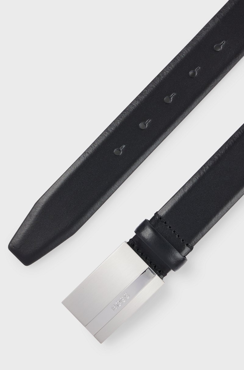 Hugo Boss Cinturón De Piel Italiana Con Hebilla Con Placa Y Logo