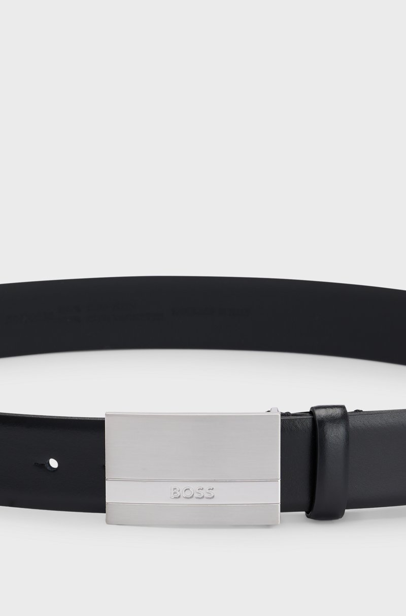 Hugo Boss Cinturón De Piel Italiana Con Hebilla Con Placa Y Logo