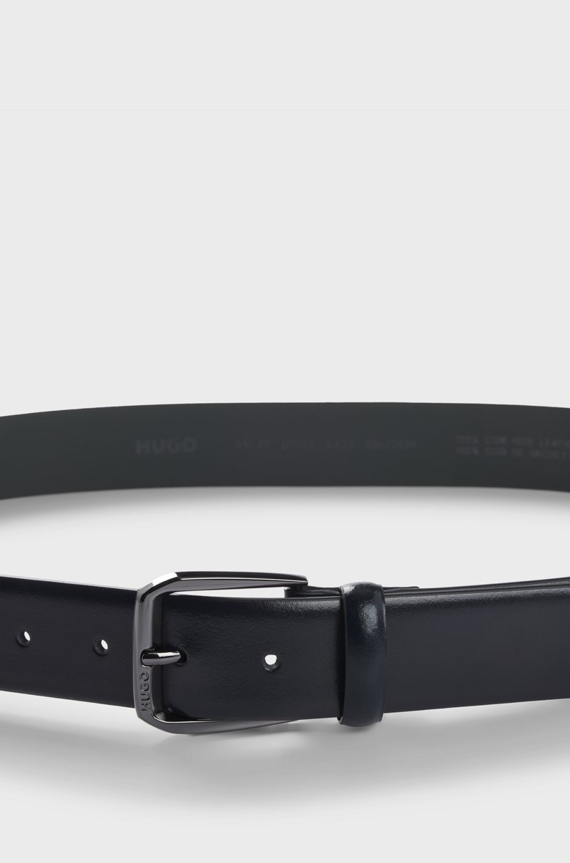 Hugo Boss Cinturón De Piel Italiana Con Hebilla De La Marca