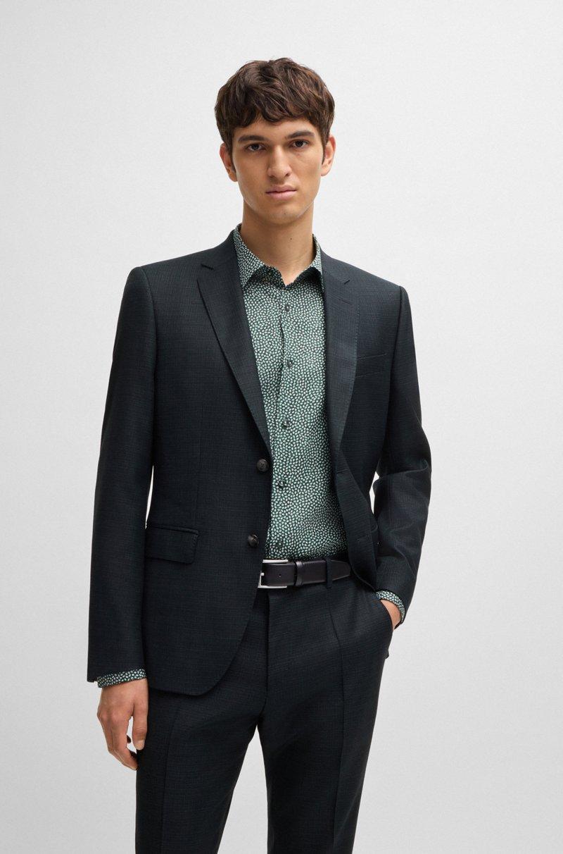 Hugo Boss Cinturón De Piel Italiana Con Hebilla Plateada