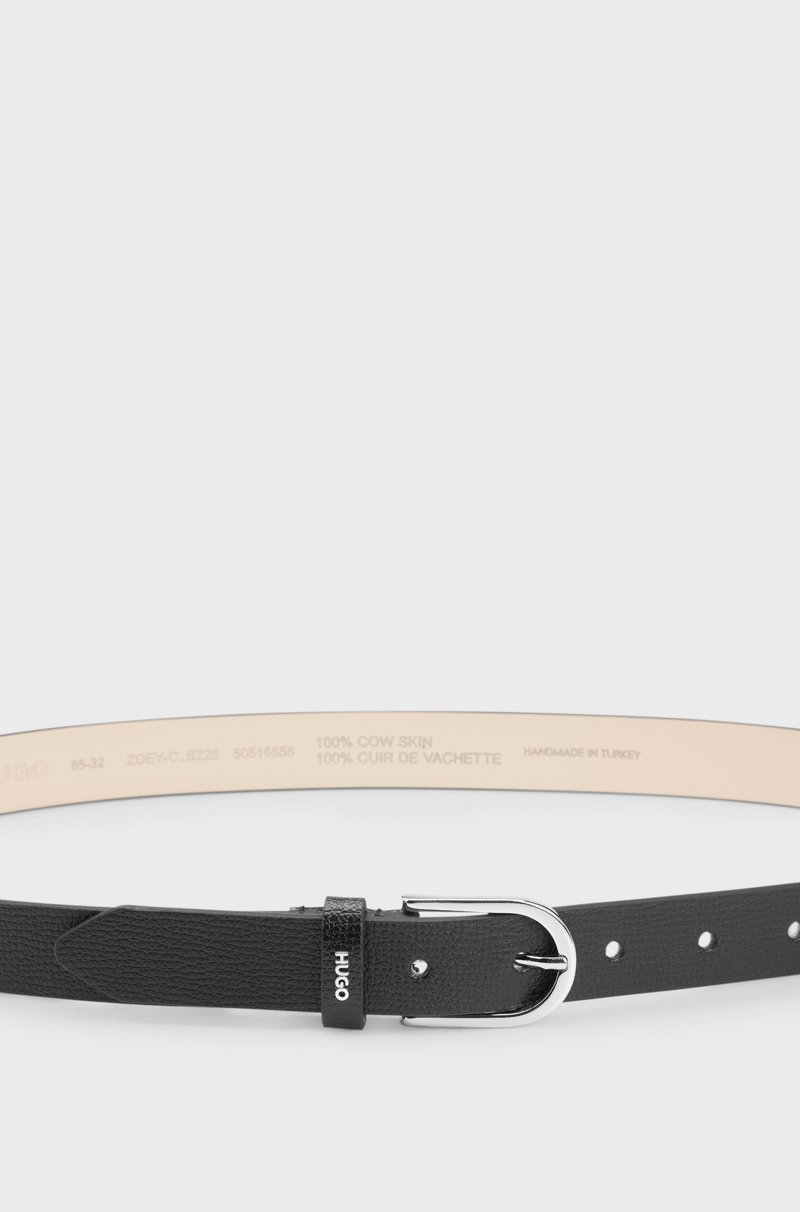 Hugo Boss Cinturón De Piel Italiana Con Logo En La Trabilla