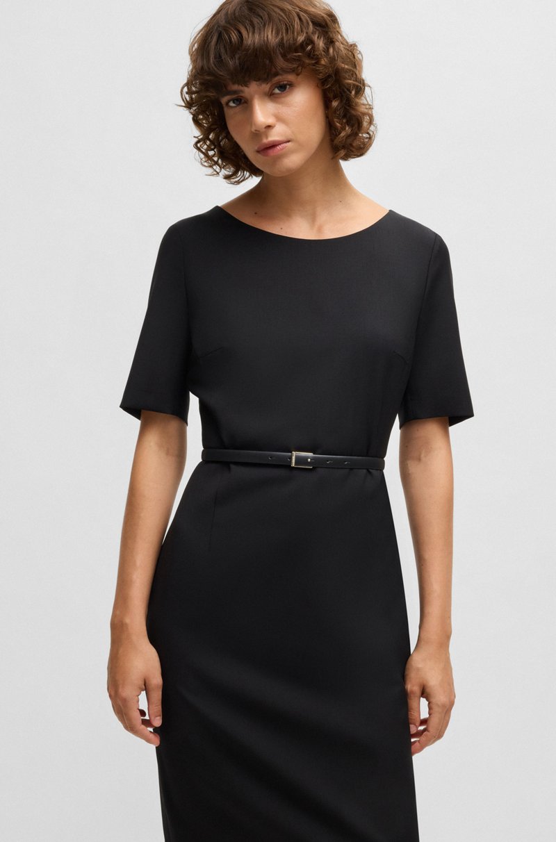 Hugo Boss Cinturón De Piel Italiana Con Logo En La Trabilla