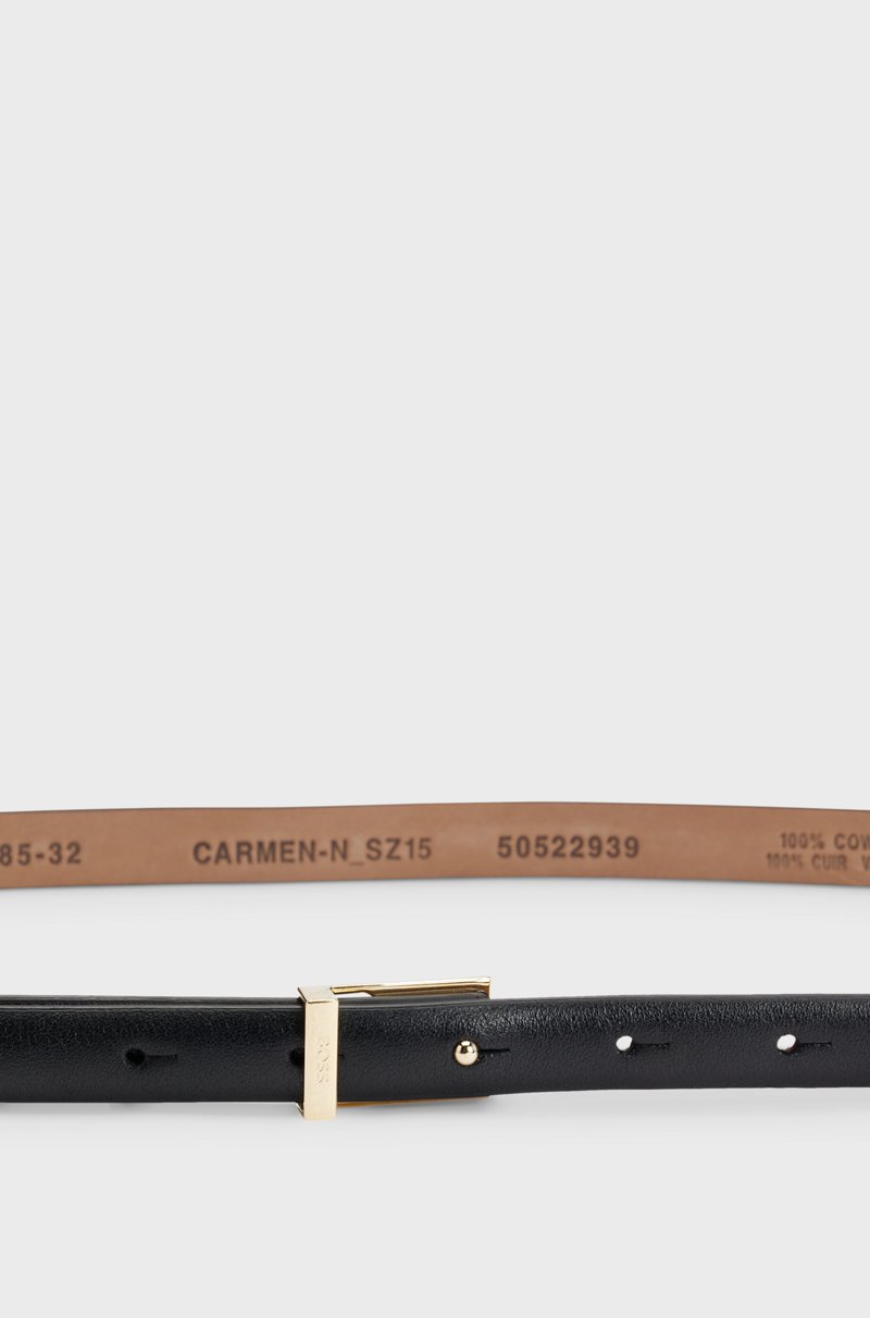 Hugo Boss Cinturón De Piel Italiana Con Logo En La Trabilla