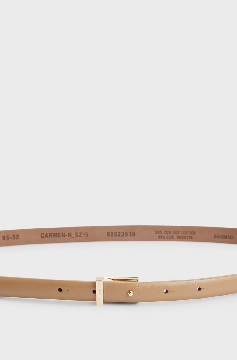 Hugo Boss Cinturón De Piel Italiana Con Logo En La Trabilla