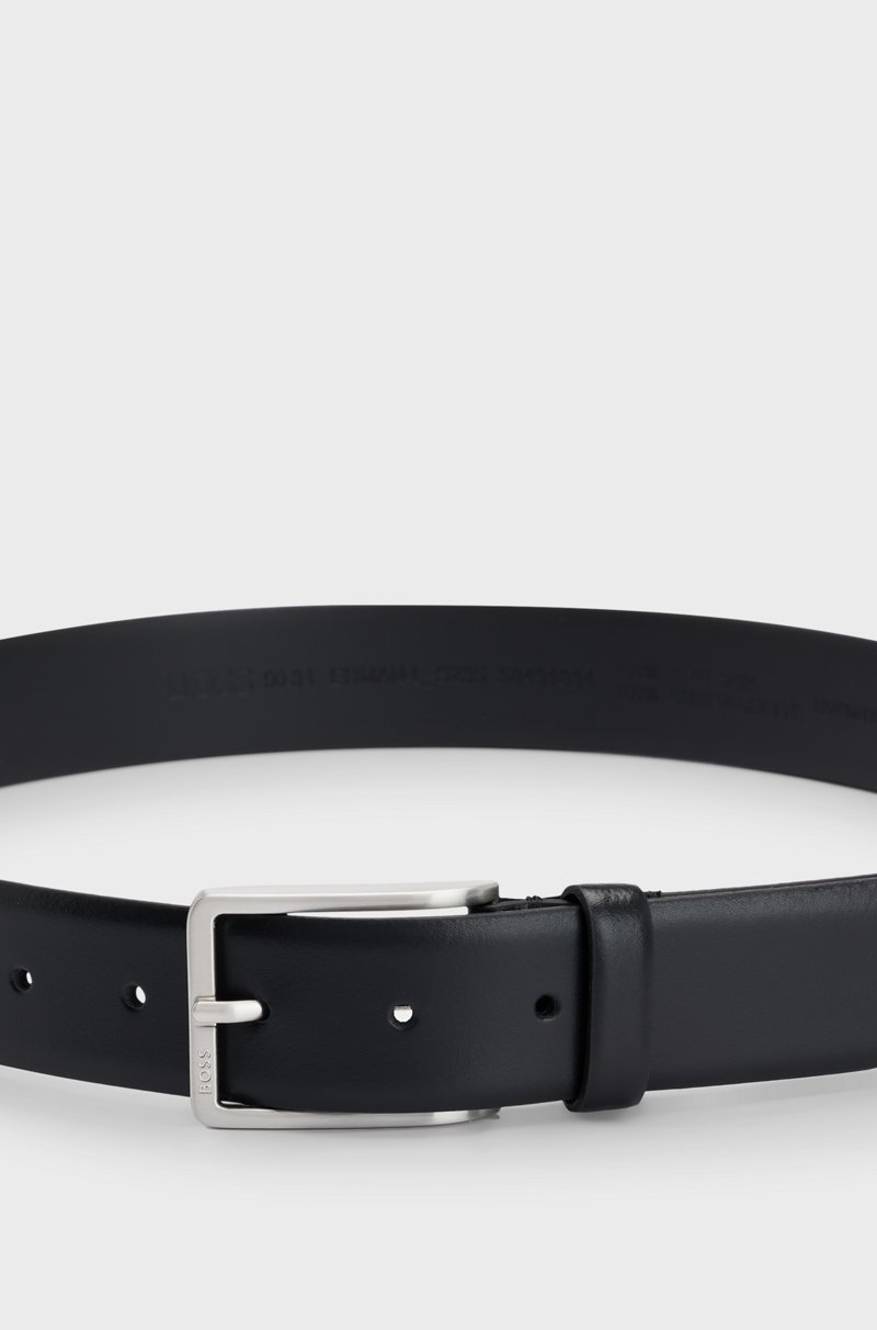 Hugo Boss Cinturón De Piel Italiana Con Logo Grabado En La Hebilla